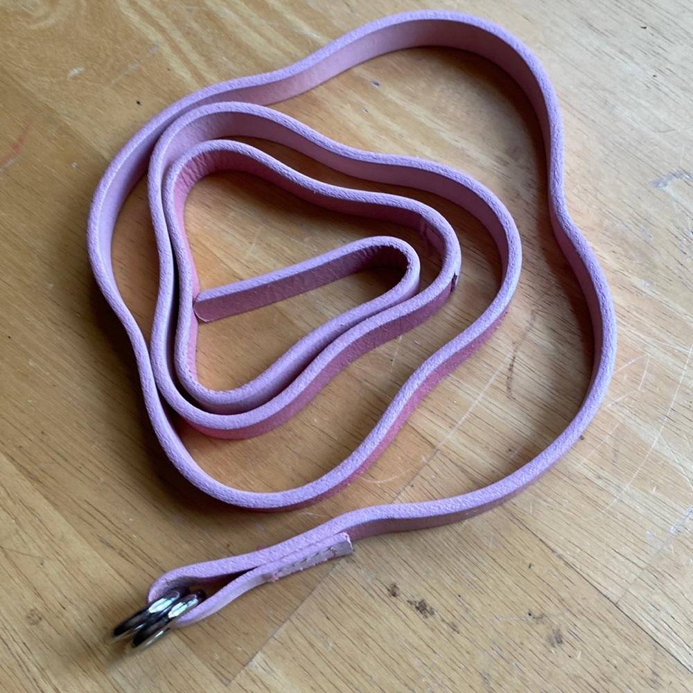 Express brand Pink color belt Italian leather made in USA size M like new